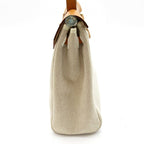 Hermes Herbag PM Toile Ash Calf Shoulder Bag Natural — view 4