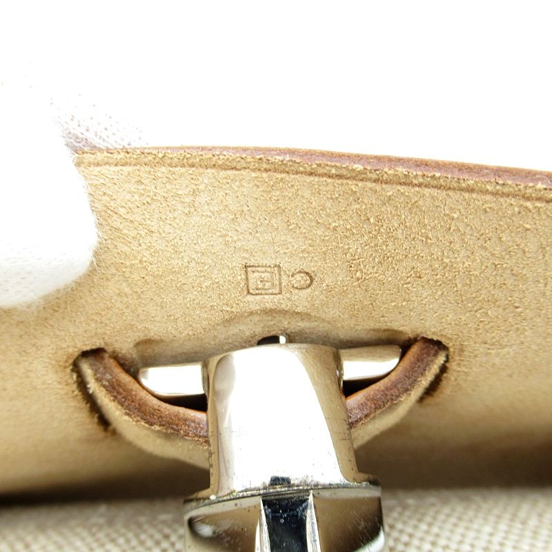 Hermes Herbag PM Toile Ash Calf Shoulder Bag Natural — view 8