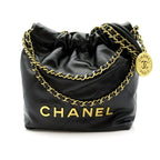 Chanel 22 Mini Handbag Calf Black