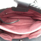 Chanel 2-Way Handbag Canvas Leather Tote Black Silver — view 7