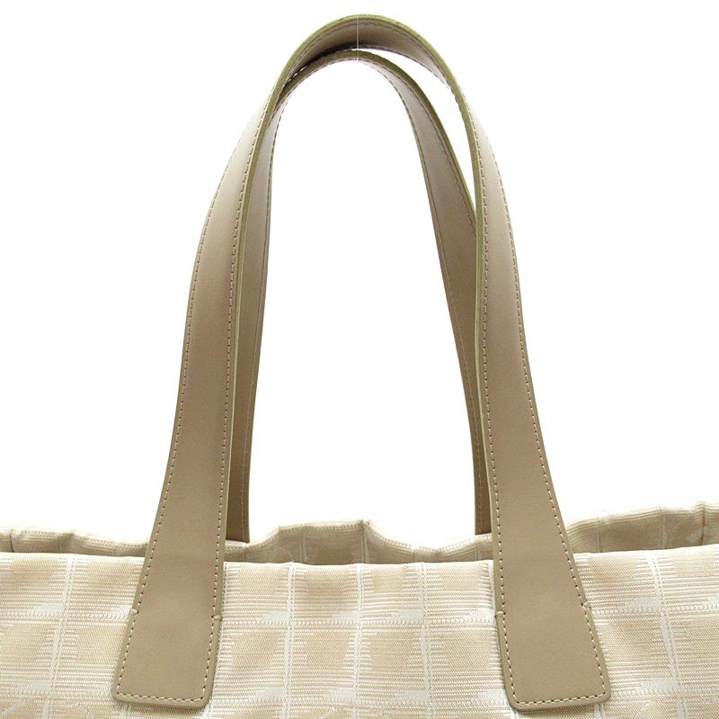 Chanel New Travel Line Tote MM Nylon Leather Beige Gold — view 2