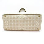 Chanel New Travel Line Tote MM Nylon Leather Beige Gold — view 6