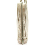Chanel New Travel Line Briefcase Nylon Leather Handbag Beige Gold — view 3