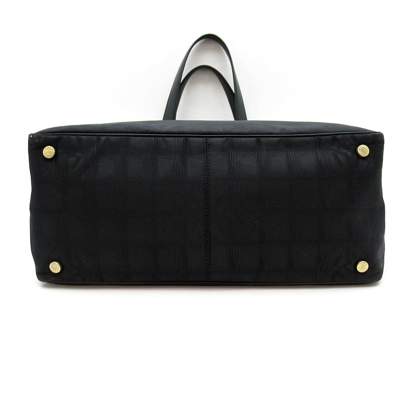 Chanel New Travel Line Tote MM Nylon Calf Black — view 6