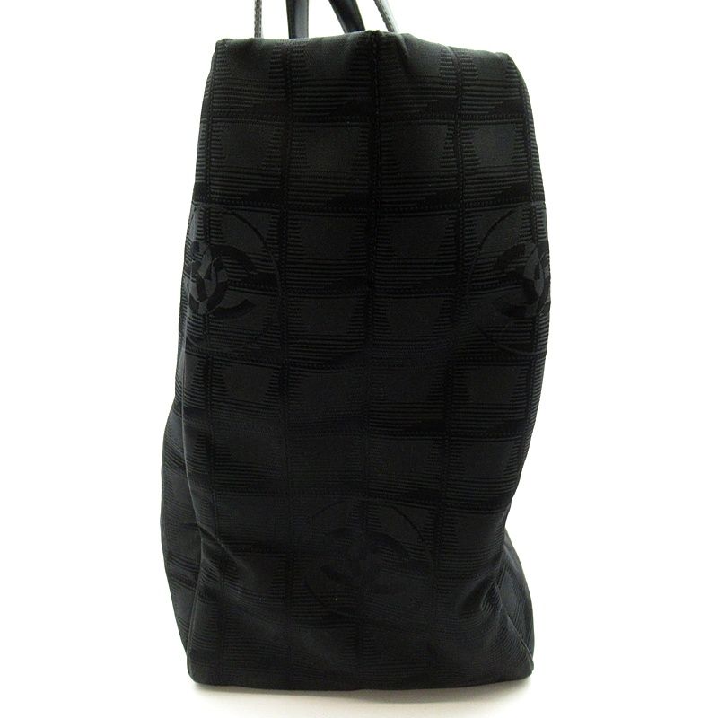 Chanel New Travel Line Tote MM Nylon Calf Black — view 3