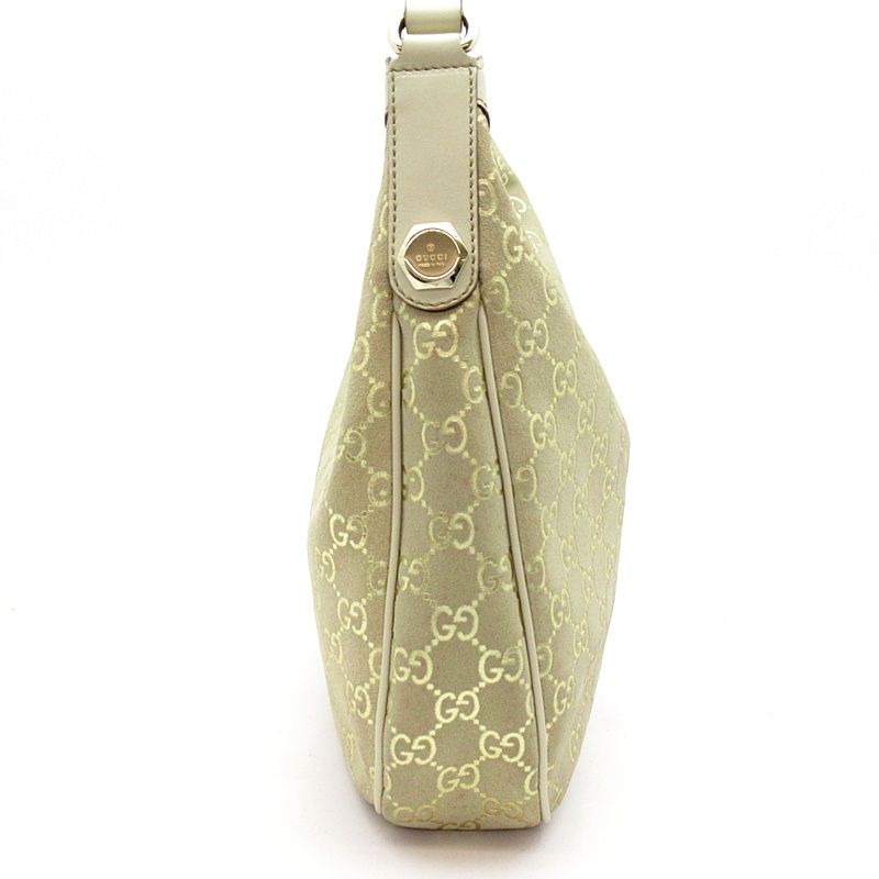 Gucci Shoulder Bag Suede Leather Beige — view 5