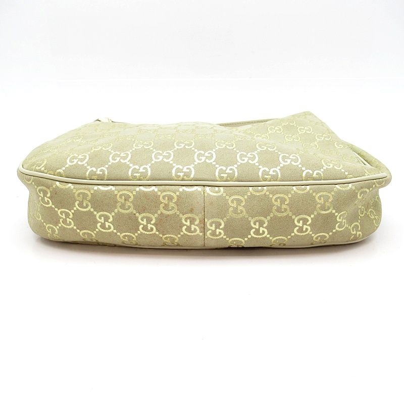 Gucci Shoulder Bag Suede Leather Beige — view 6