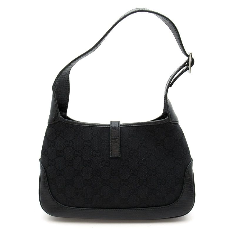 Gucci Jackie Shoulder Bag GG Canvas Leather Black — view 4