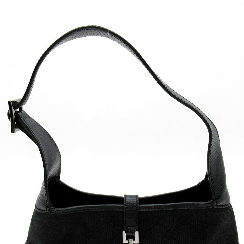 Gucci Jackie Shoulder Bag GG Canvas Leather Black — view 2