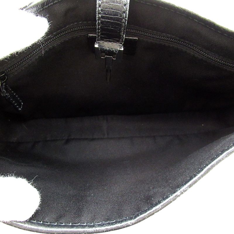 Gucci Jackie Shoulder Bag GG Canvas Leather Black — view 7