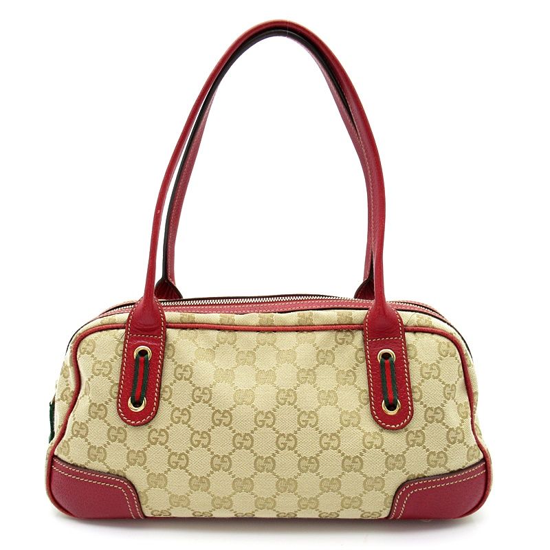 Gucci Princy Mini Boston Bag GG Canvas Tote Beige — view 4