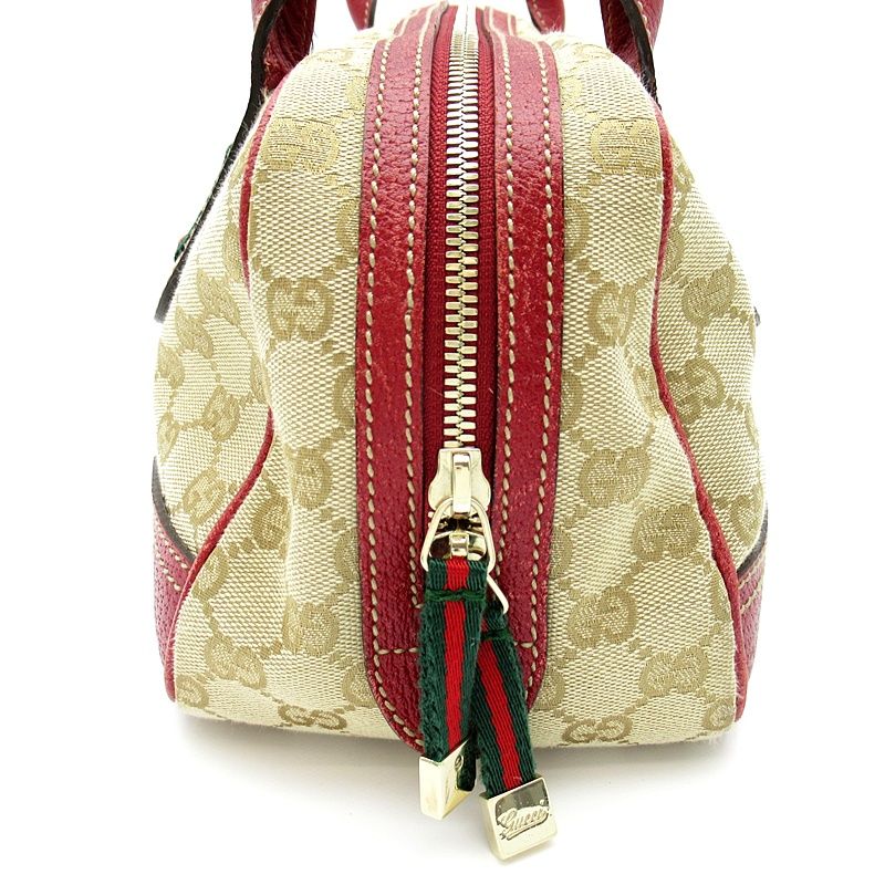 Gucci Princy Mini Boston Bag GG Canvas Tote Beige — view 3