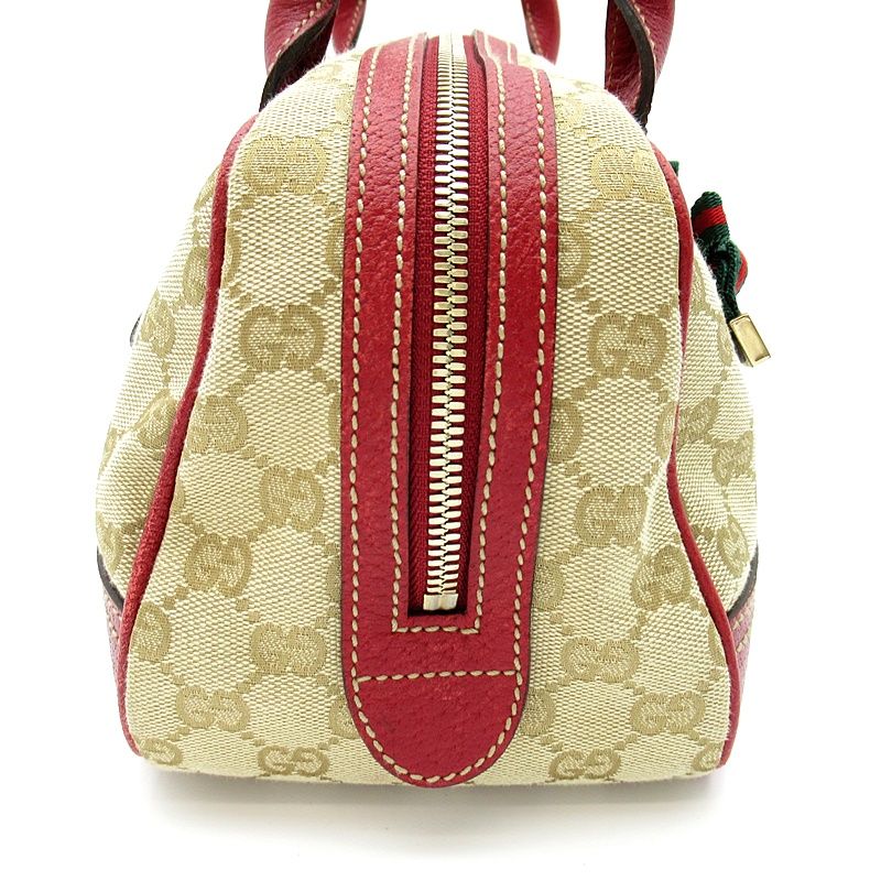 Gucci Princy Mini Boston Bag GG Canvas Tote Beige — view 5