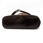 Gucci Bamboo 2-Way Handbag Canvas Leather Brown — view 6