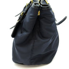 Prada 2-Way Tote Nylon Leather Shoulder Bag Navy — view 3