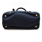 Prada 2-Way Tote Nylon Leather Shoulder Bag Navy — view 6