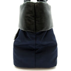 Prada Handbag Nylon Leather Tote Black Navy — view 3