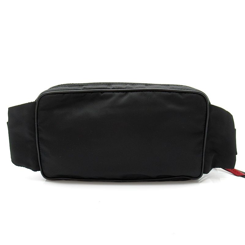 Prada Studded Waist Pouch Belt Bag Nylon Black — view 4
