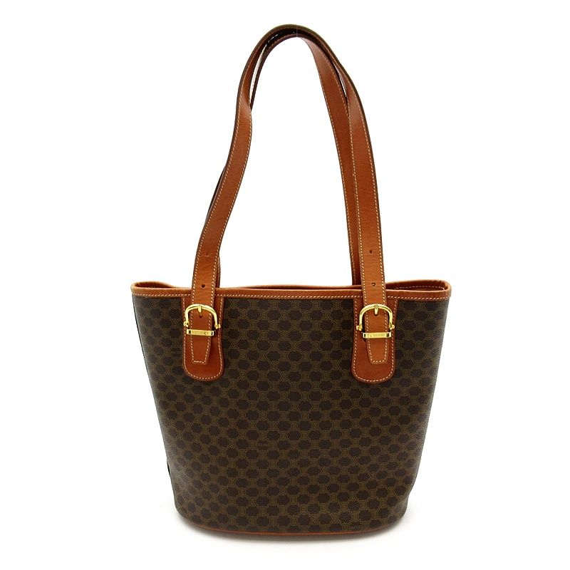 Celine Macadam Handbag Leather Brown — view 4