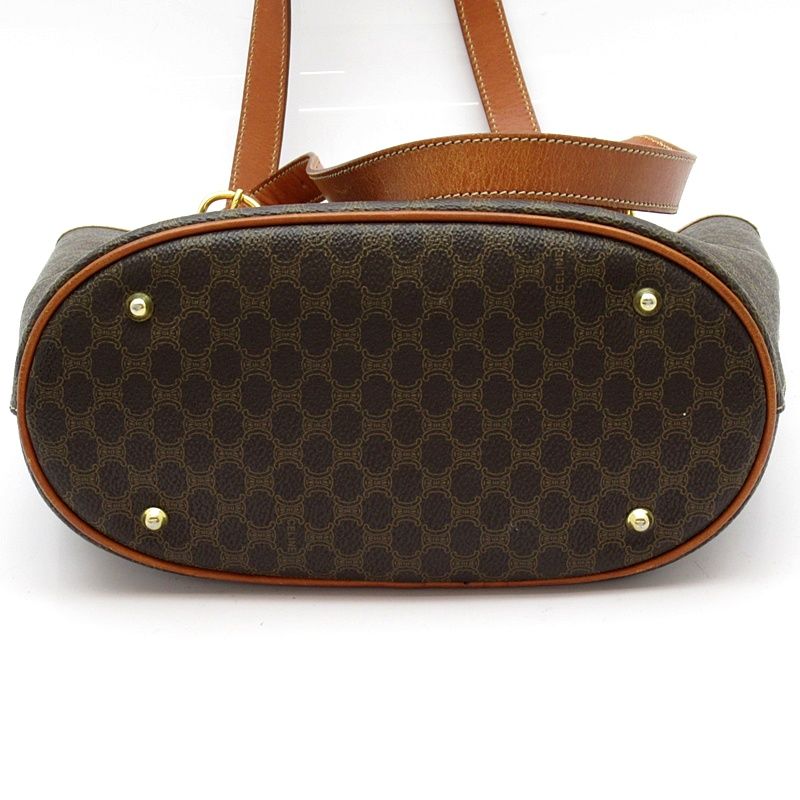Celine Macadam Handbag Leather Brown — view 6