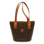 Celine Macadam Handbag Leather Brown