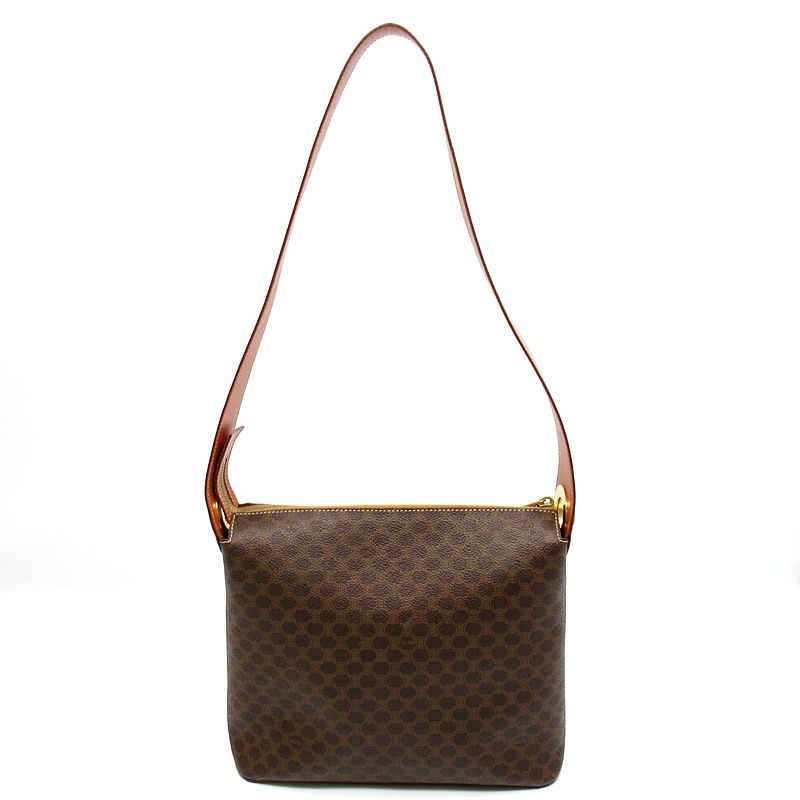 Celine Macadam Shoulder Bag Leather Brown — view 4