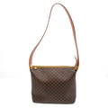 Celine Macadam Shoulder Bag Leather Brown