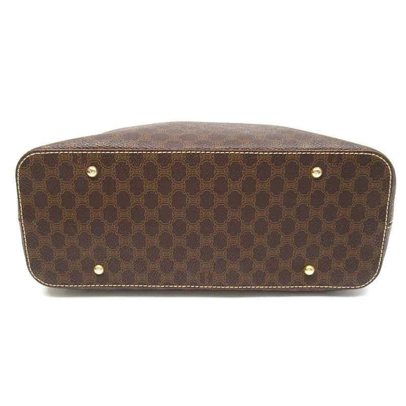 Celine Macadam Shoulder Bag Leather Brown — view 6