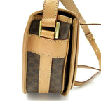 Celine Macadam Shoulder Bag Leather Brown — view 5