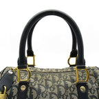 Dior Trotter Mini Boston Bag Canvas Leather Navy — view 2
