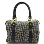 Dior Trotter Mini Boston Bag Canvas Leather Navy — view 4