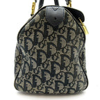 Dior Trotter Mini Boston Bag Canvas Leather Navy — view 5