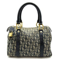 Dior Trotter Mini Boston Bag Canvas Leather Navy
