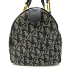 Dior Trotter Mini Boston Bag Canvas Leather Navy — view 3