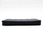Louis Vuitton Zippy Wallet Horizontal Monogram Shadow Navy Blue — view 3