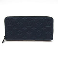 Louis Vuitton Zippy Wallet Horizontal Monogram Shadow Navy Blue