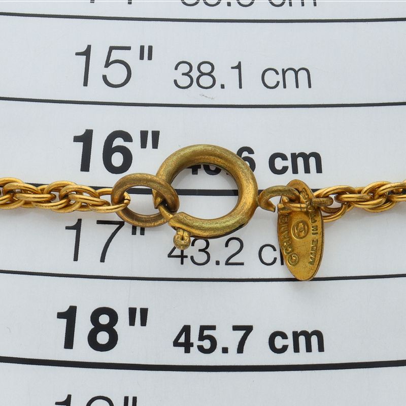 Chanel Coin Necklace Brass — view 4