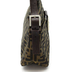 Fendi Zucca Shoulder Bag Canvas Leather Brown — view 5