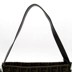 Fendi Zucca Shoulder Bag Canvas Leather Brown — view 2
