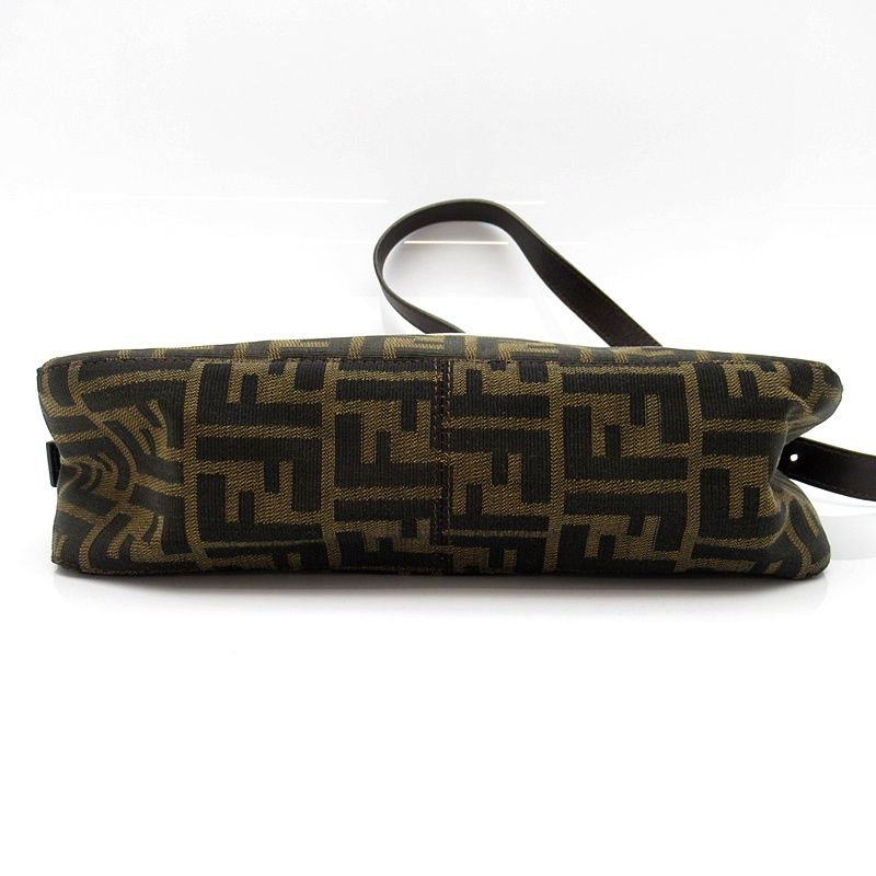 Fendi Zucca Shoulder Bag Canvas Leather Brown — view 6