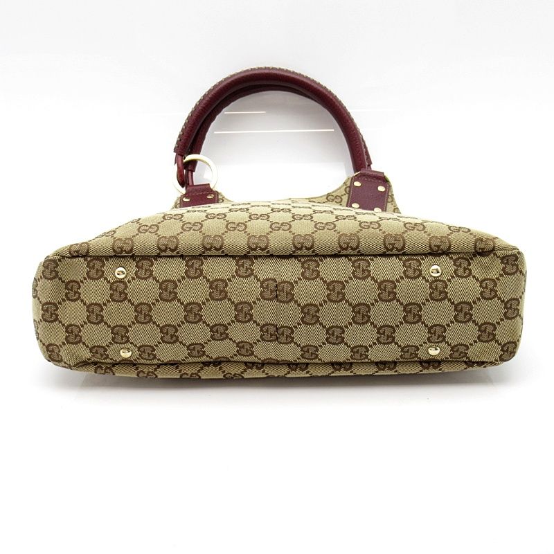 Gucci Handbag GG Canvas Leather Beige Bordeaux — view 6