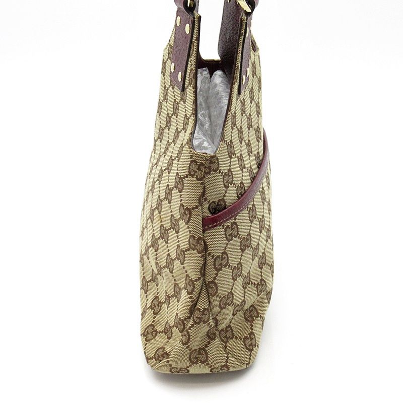 Gucci Handbag GG Canvas Leather Beige Bordeaux — view 5