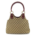 Gucci Handbag GG Canvas Leather Beige Bordeaux — view 4