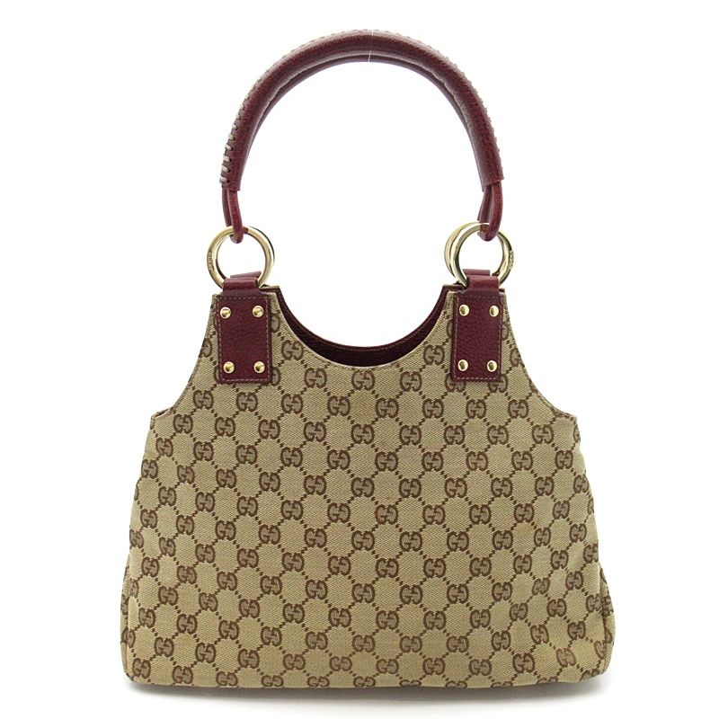 Gucci Handbag GG Canvas Leather Beige Bordeaux — view 4
