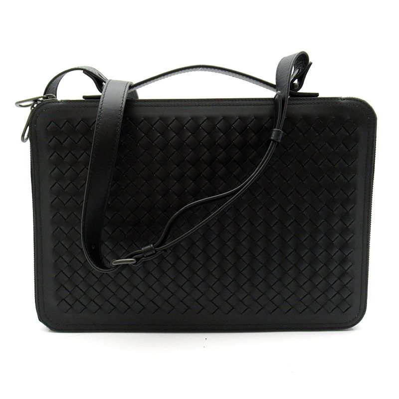 Bottega Veneta Briefcase 2-Way Shoulder Intrecciato Black Beauty — view 4