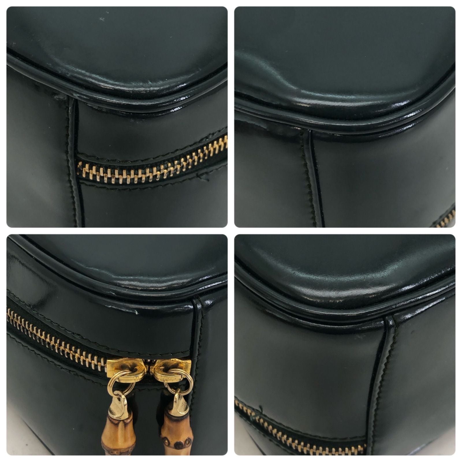 Gucci Vanity Shoulder Bag Makeup Pouch Enamel Green — view 4