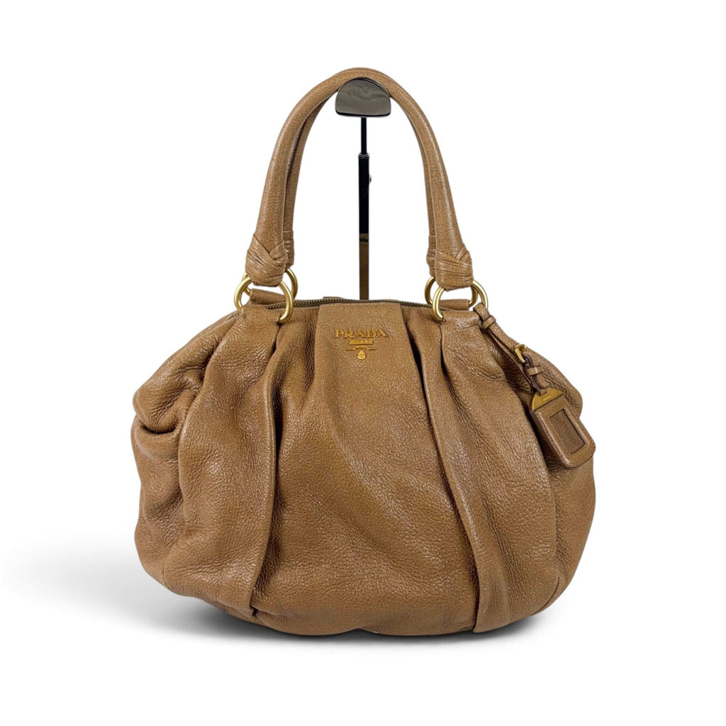 Prada Vitello Daino Leather Hand Tote Handbag