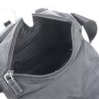 Prada Tessuto Nylon Triangle Logo Leather Shoulder Bag Crossbody Messenger — view 7