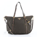 Prada Tessuto Nylon Triangle Logo 2-Way Shoulder Bag Crossbody Tote