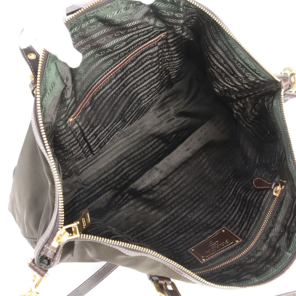 Prada Tessuto Nylon Triangle Logo 2-Way Shoulder Bag Crossbody Tote — view 8